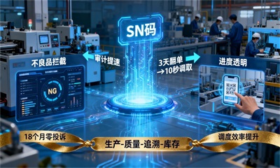 用心云MES动态--制造业不良品赔5万、审计翻3天?用心云MESSN追溯功能一物一码破局,返工率降30%