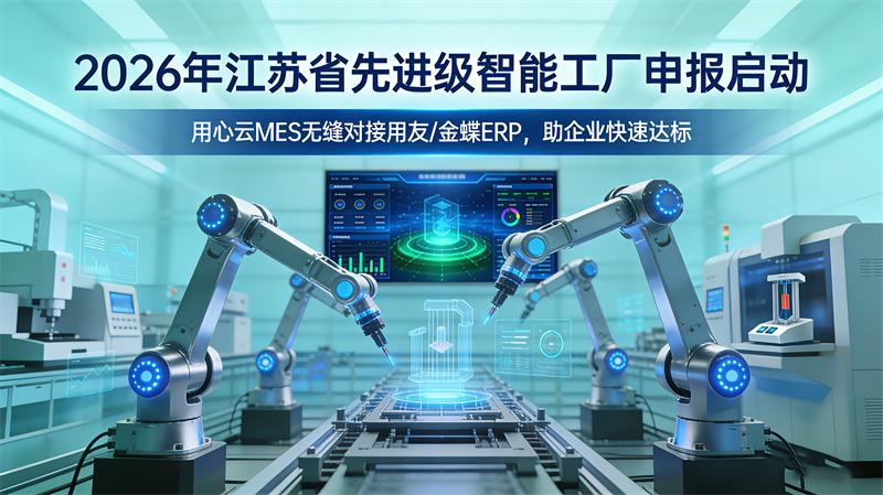 用心云MES动态--2026年江苏省先进级智能工厂申报指南｜MES系统选型与ERP对接方案