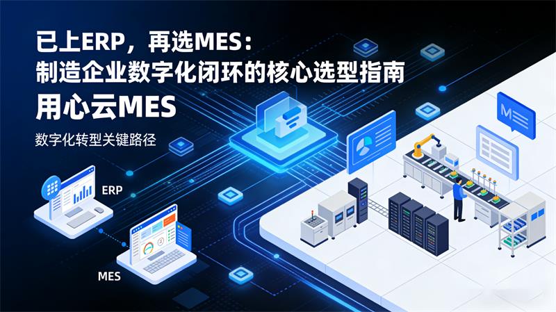 用心云MES动态--已上ERP，再选MES：制造企业数字化闭环的核心选型指南 | 用心云MES