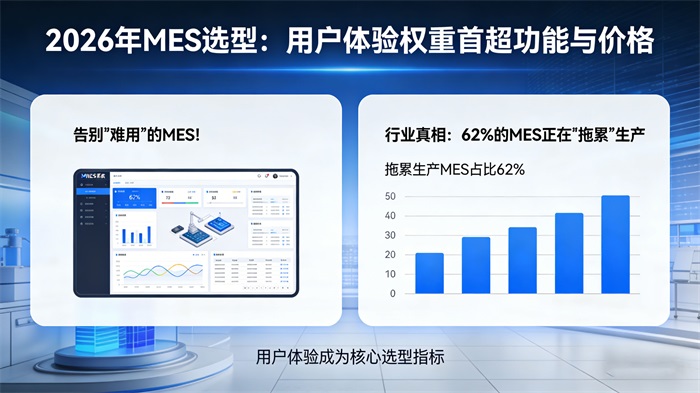 用心云MES动态--62%企业仍被MES“难用”困扰？2026年选型，用户体验已成第一标准！